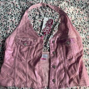 Zara Pink Jean Jacket Classic Trucker Style